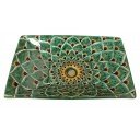 Mexican Talavera Vessel Rectangular Sink Pavo Verde